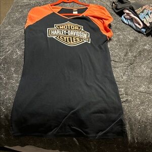Harley-Davidson Black and Orange Night shirt